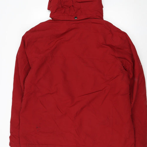 Lands' End Men's Red XL Full Zip Hooded Nylon Jackets