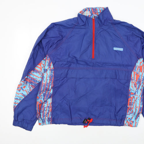 Decathlon Unisex Kids Blue M Windbreaker Lightweight Activewear Jacket