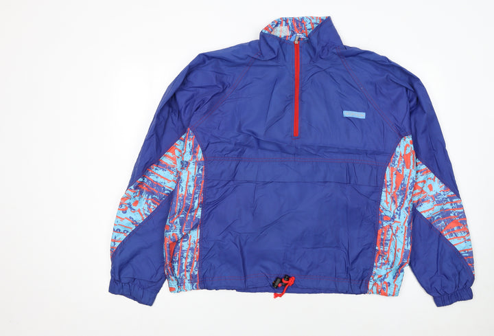 Decathlon Unisex Kids Blue M Windbreaker Lightweight Activewear Jacket