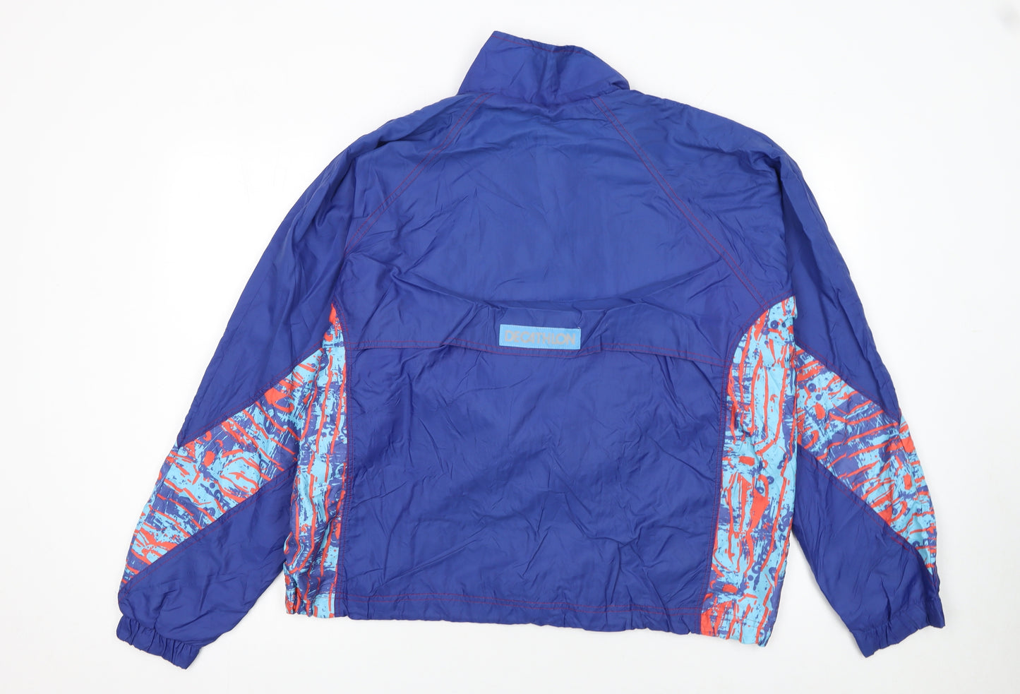 Decathlon Unisex Kids Blue M Windbreaker Lightweight Activewear Jacket