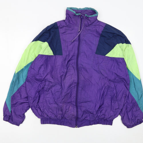 Challenge Women's Multicoloured 90s Polyamide Track Jacket Size 8