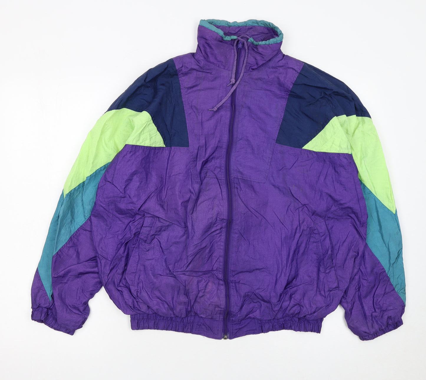 Challenge Women's Multicoloured 90s Polyamide Track Jacket Size 8