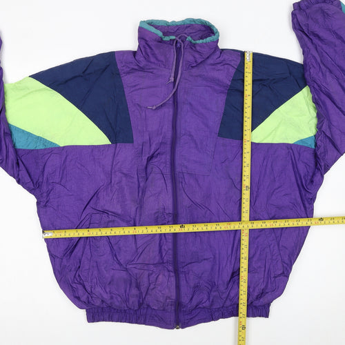 Challenge Women's Multicoloured 90s Polyamide Track Jacket Size 8
