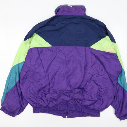Challenge Women's Multicoloured 90s Polyamide Track Jacket Size 8