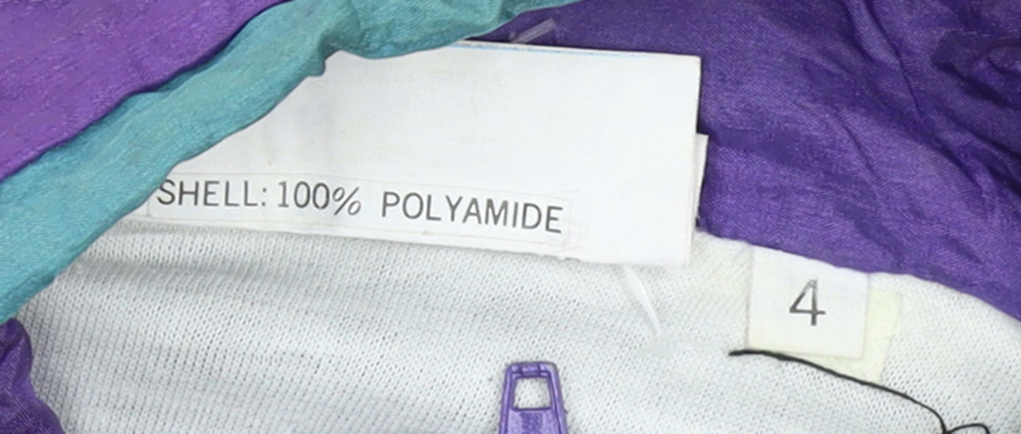 Challenge Women's Multicoloured 90s Polyamide Track Jacket Size 8