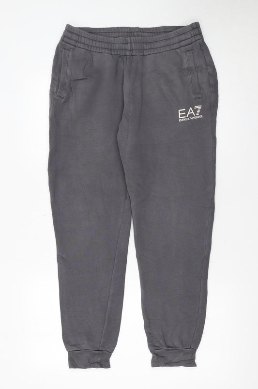 Emporio Armani EA7 Men's Grey Jogger Trousers M Regular Fit