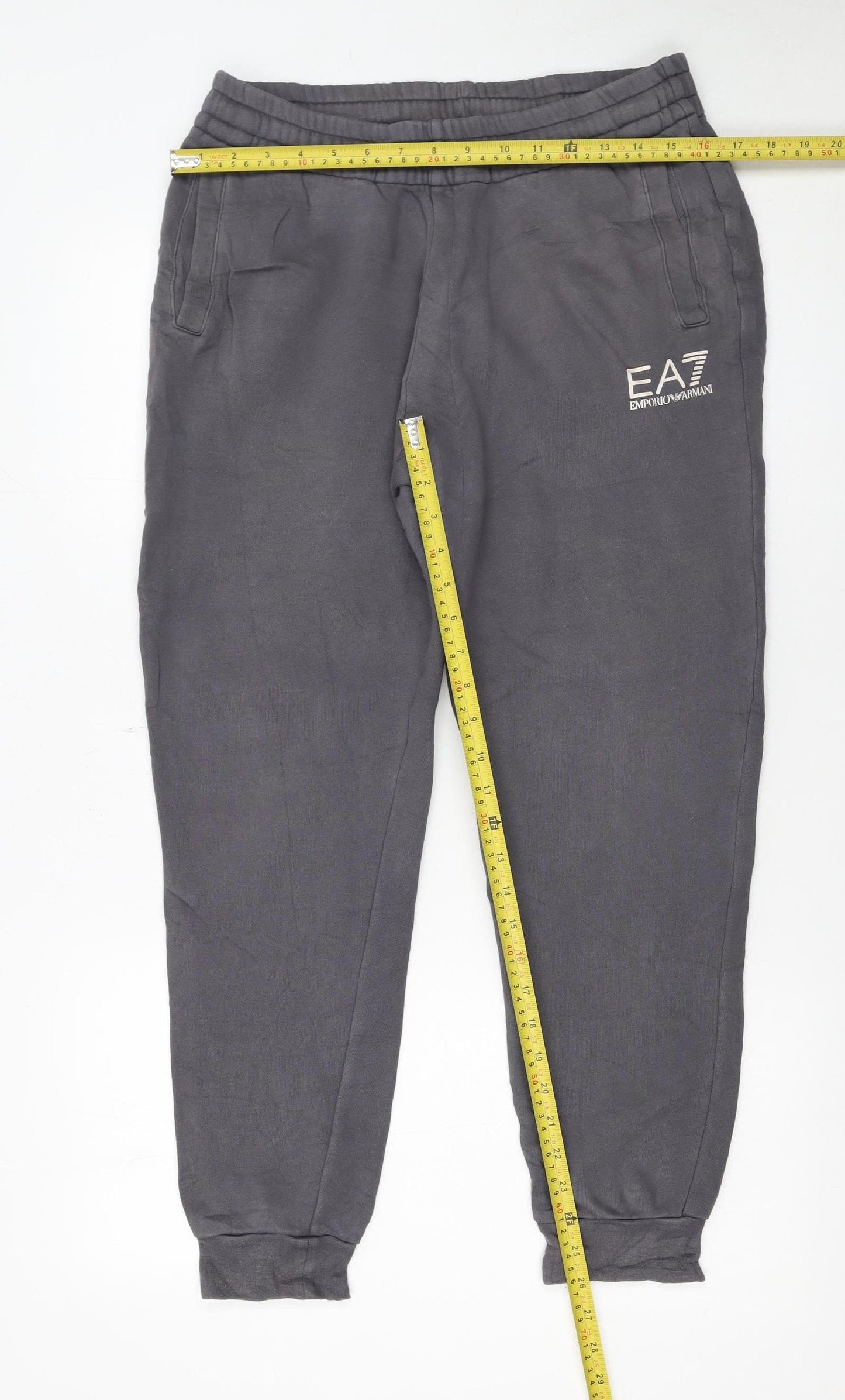Emporio Armani EA7 Men's Grey Jogger Trousers M Regular Fit