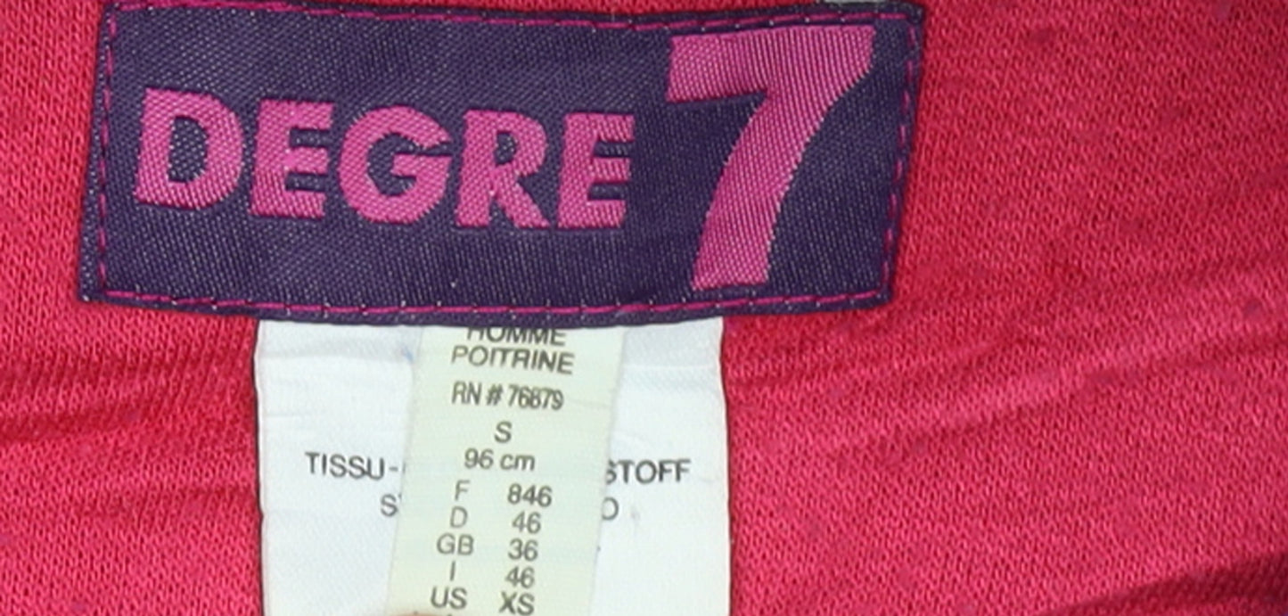 Degre 7 Women's Pink Purple Anorak Ski Jacket Size 10 Hooded Retro