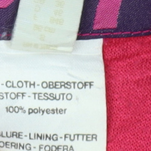 Degre 7 Women's Pink Purple Anorak Ski Jacket Size 10 Hooded Retro