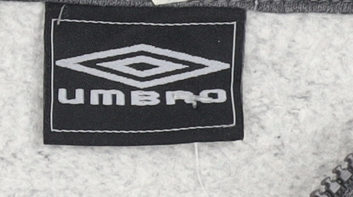 Umbro Men's Grey 2XL 1/4 Zip Pullover Sweatshirt