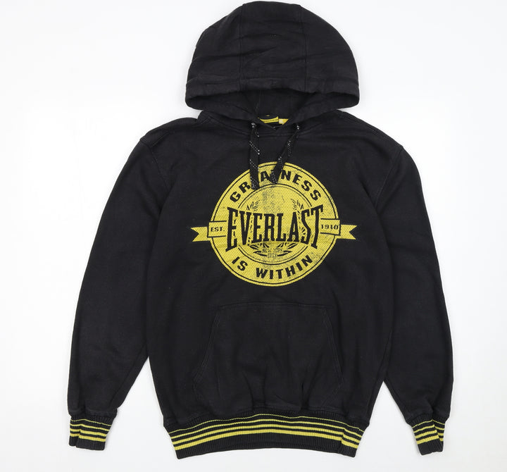 Everlast Men's Black Pullover Hoodie S Graphic Sports Fleece