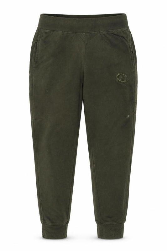 Front view of Champion Men's Green Jogger Sweatpants M Regular Fit