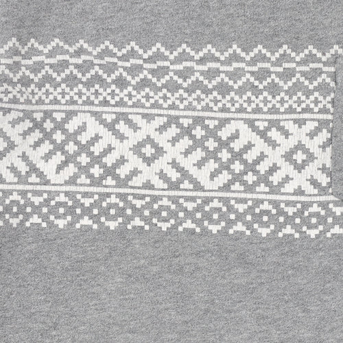 Carhartt Men’s Grey Fair Isle Crew Neck Sweatshirt Size M