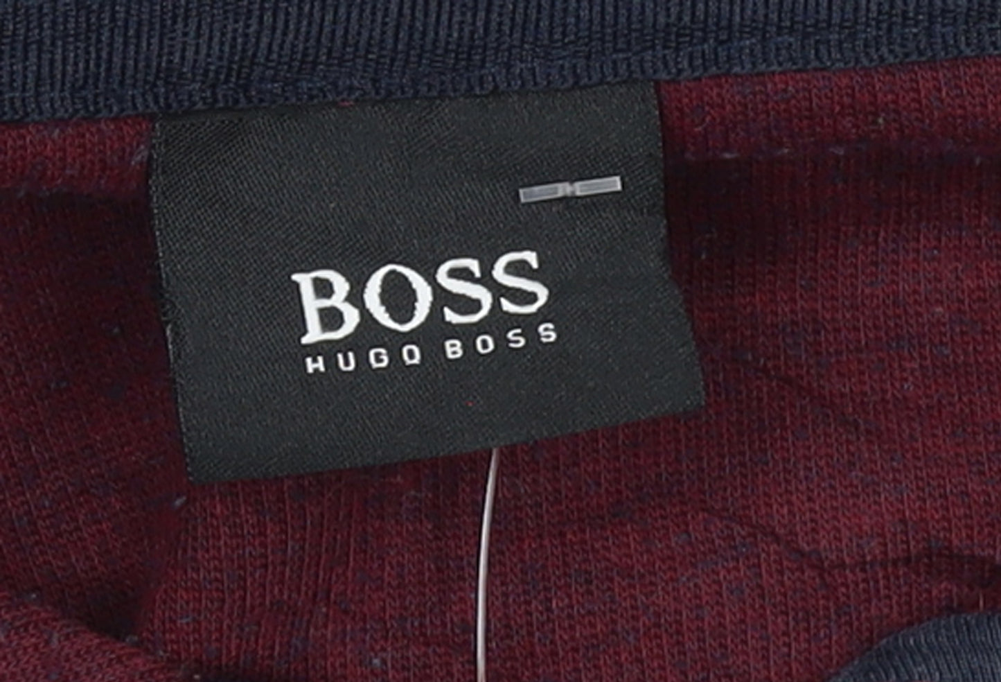 Hugo Boss Men's Red 2XL Collared 1/2 Zip Knit Sweatshirt