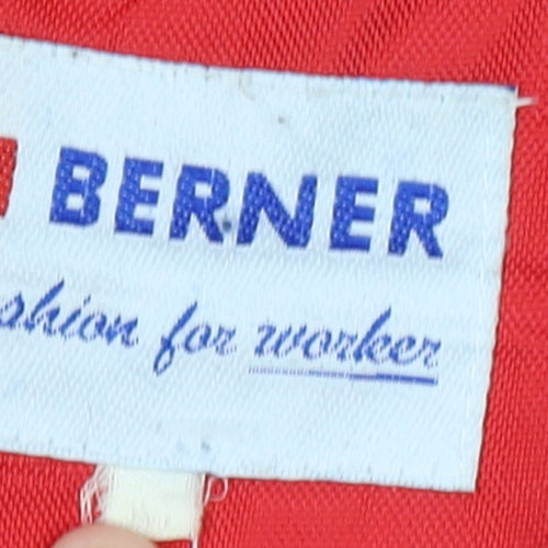 Berner Men's Red Hooded Windproof Parka Jacket Size L