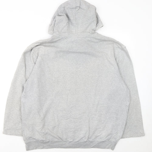 Nike Women Grey Full Zip Hoodie Size 2XL Cotton Blend
