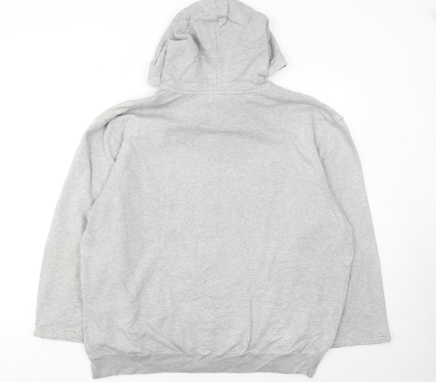 Nike Women Grey Full Zip Hoodie Size 2XL Cotton Blend