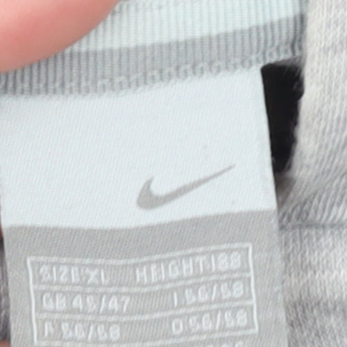 Nike Women Grey Full Zip Hoodie Size 2XL Cotton Blend