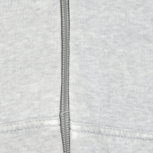 Nike Women Grey Full Zip Hoodie Size 2XL Cotton Blend