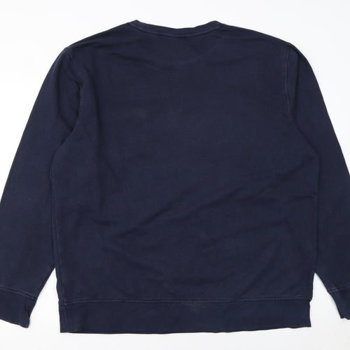 Timberland Men’s Blue 2XL Crew Neck Cotton Pullover Sweatshirt