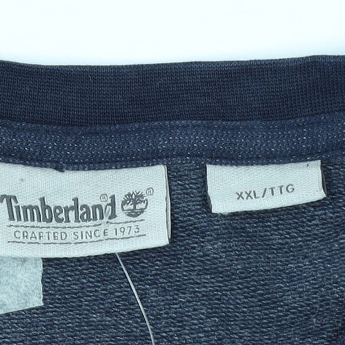 Timberland Men’s Blue 2XL Crew Neck Cotton Pullover Sweatshirt