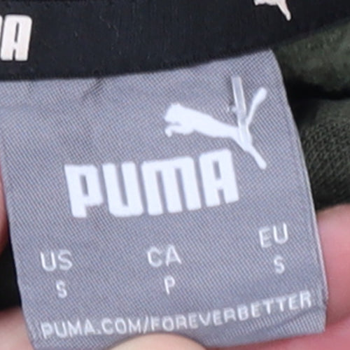 Puma Men’s Green Pullover Hoodie Small Logo Regular Fit