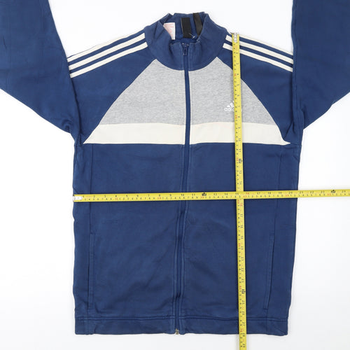 Adidas Men's Blue Track Jacket L Colourblock Full Zip Sportswear