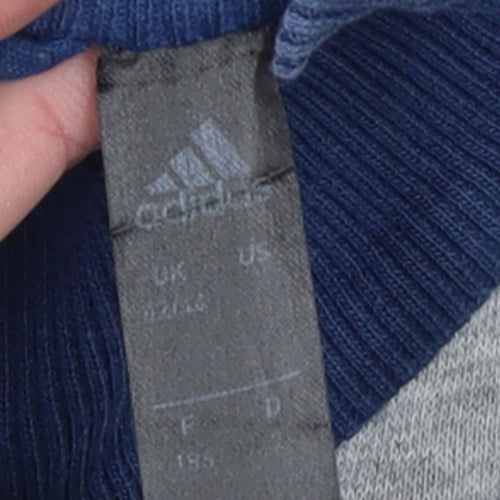 Adidas Men's Blue Track Jacket L Colourblock Full Zip Sportswear