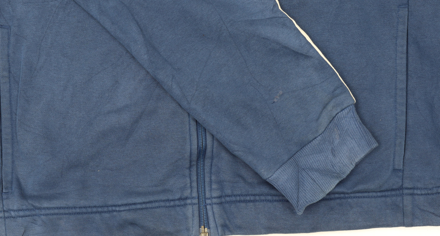 Adidas Men's Blue Track Jacket L Colourblock Full Zip Sportswear