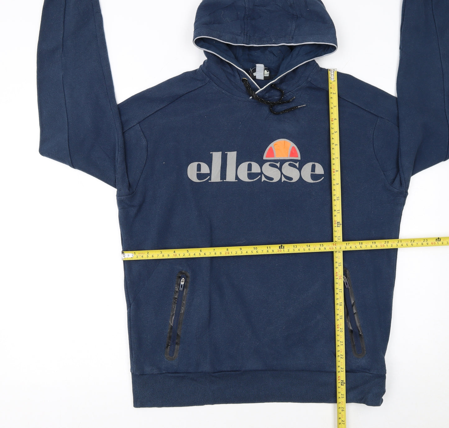 Ellesse Men's Blue Pullover Hoodie M Logo Graphic Sportswear