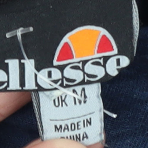 Ellesse Men's Blue Pullover Hoodie M Logo Graphic Sportswear