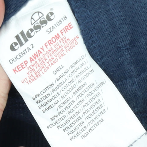 Ellesse Men's Blue Pullover Hoodie M Logo Graphic Sportswear
