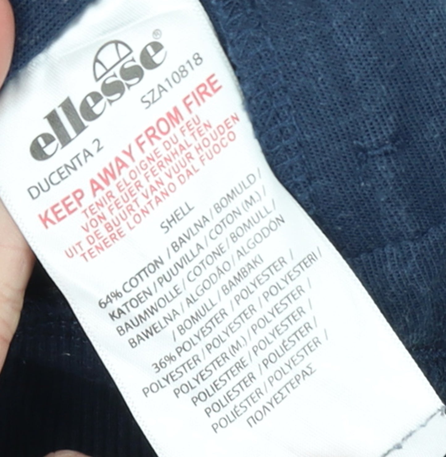 Ellesse Men's Blue Pullover Hoodie M Logo Graphic Sportswear