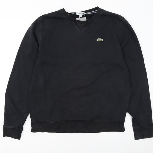 Lacoste Sport Men's Black Long Sleeve Crew Neck Sweatshirt L