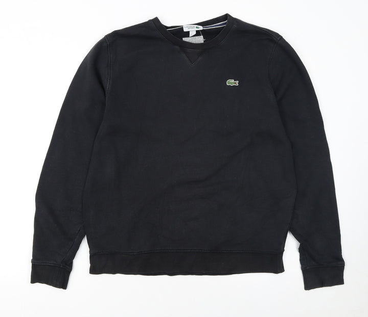 Lacoste Sport Men's Black Long Sleeve Crew Neck Sweatshirt L