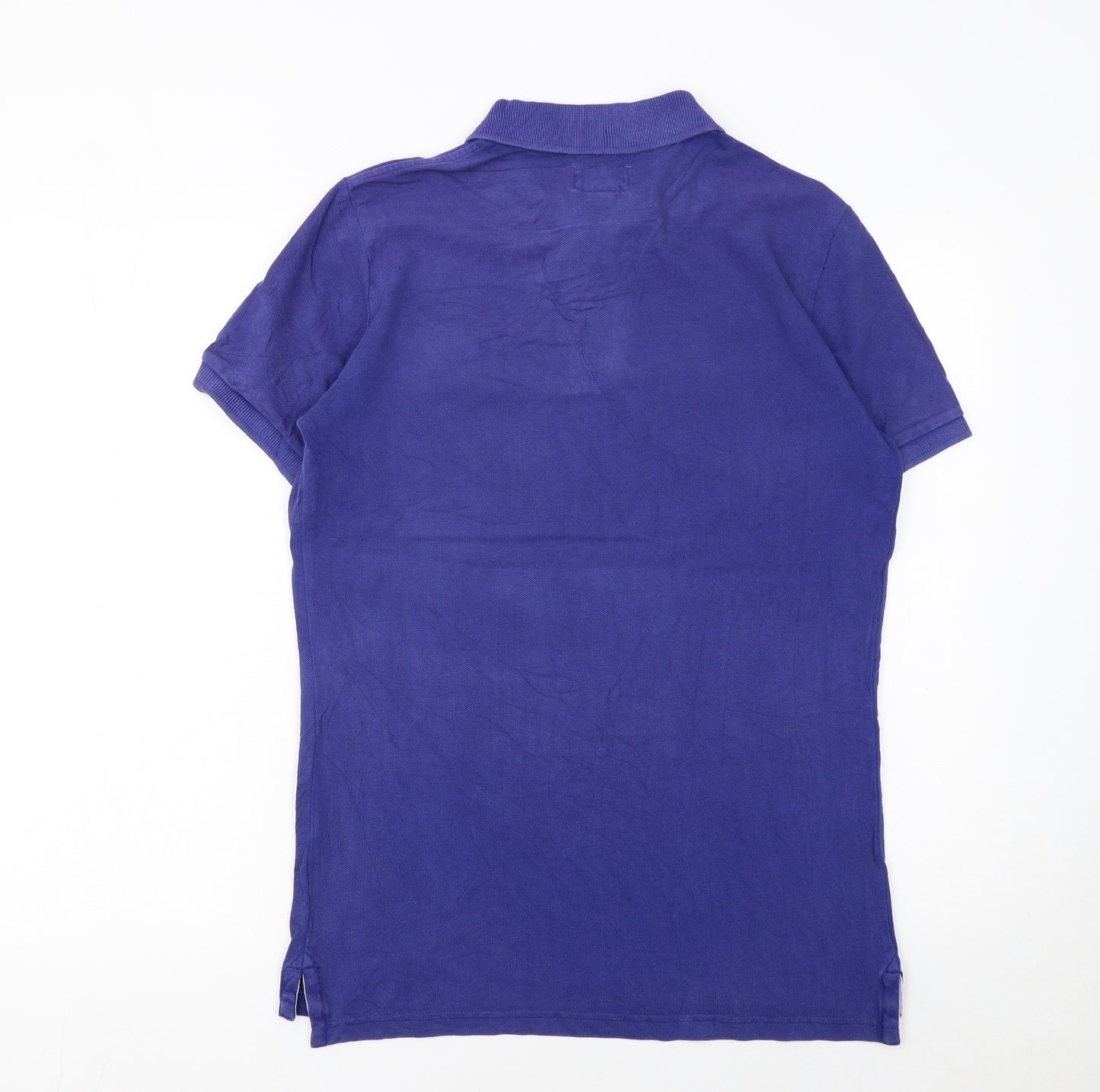 Superdry Men's Purple Short Sleeve Cotton Polo Shirt Size S