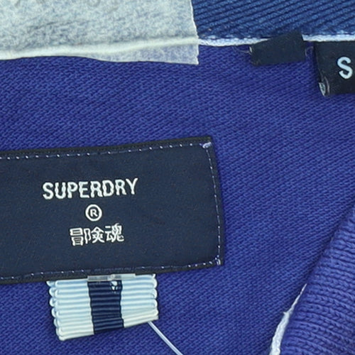 Superdry Men's Purple Short Sleeve Cotton Polo Shirt Size S