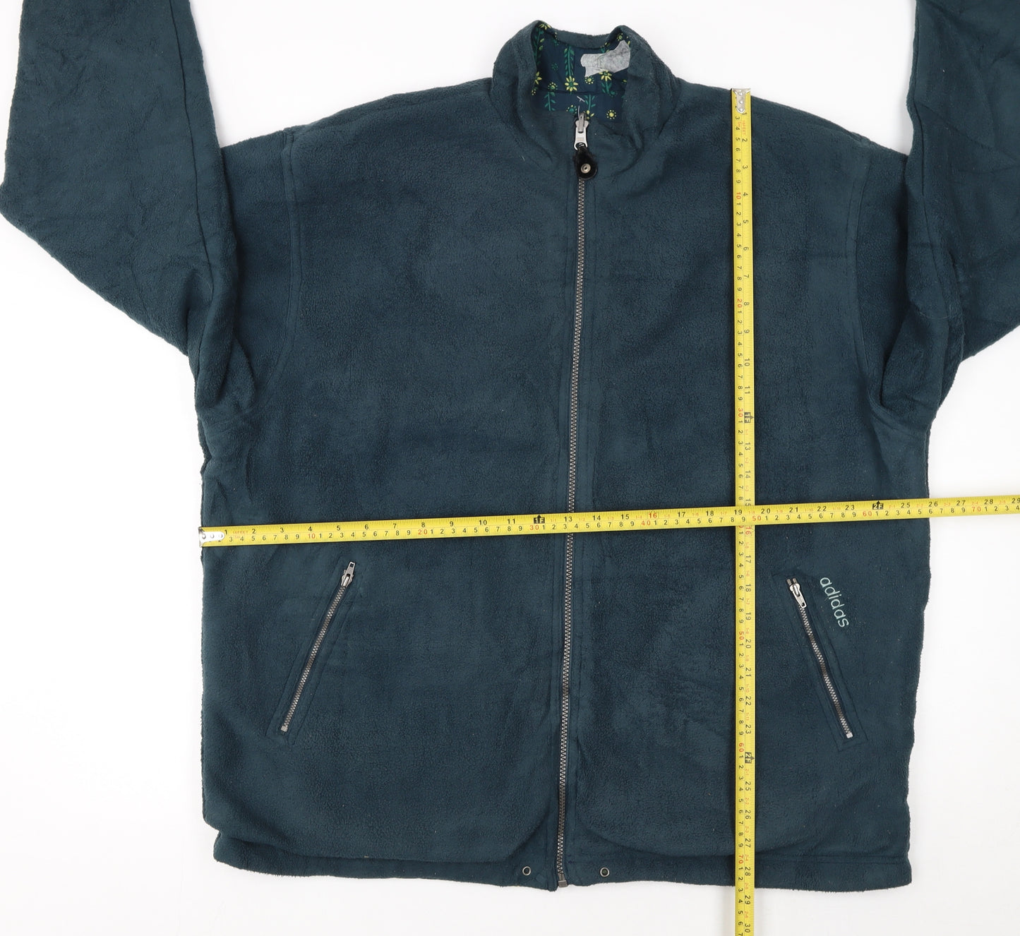 adidas Womens Blue Fleece Full Zip Jacket Size 10