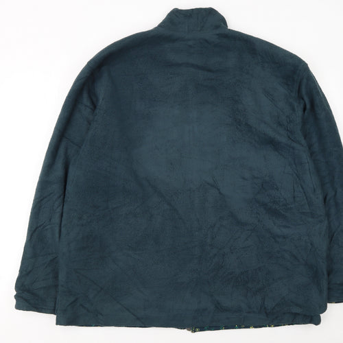 adidas Womens Blue Fleece Full Zip Jacket Size 10