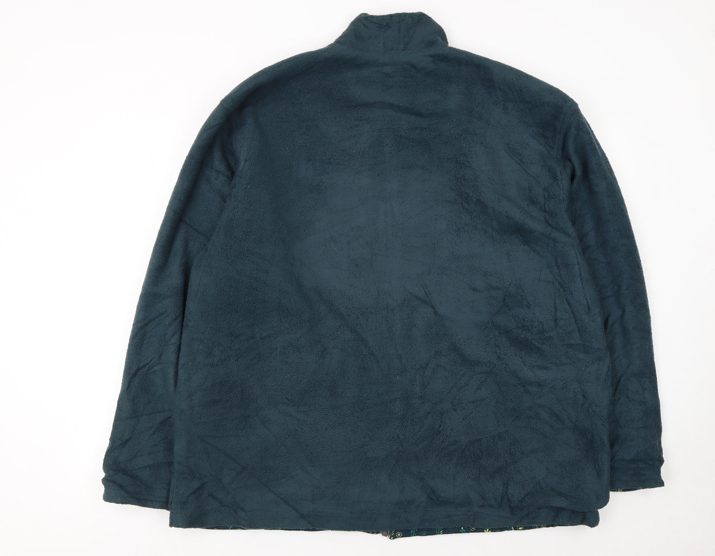 adidas Womens Blue Fleece Full Zip Jacket Size 10
