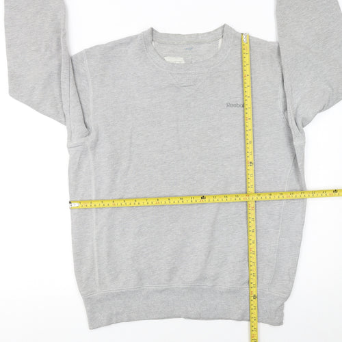 Reebok Mens Grey Pullover Crew Neck Sweatshirt Size M