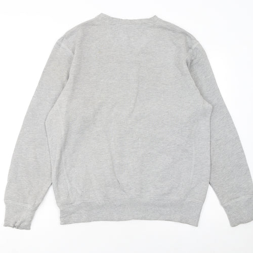 Reebok Mens Grey Pullover Crew Neck Sweatshirt Size M