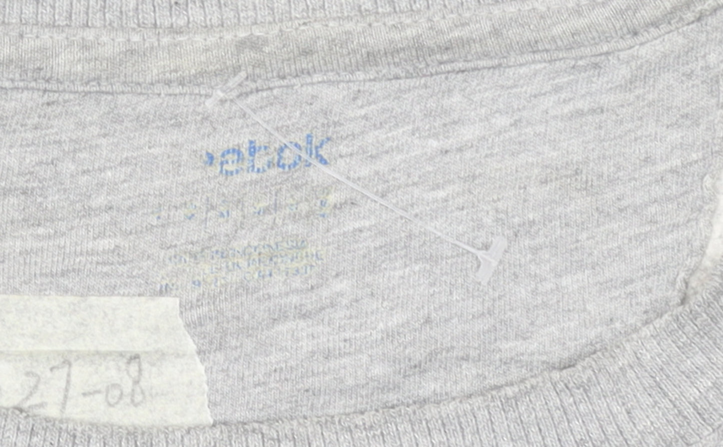 Reebok Mens Grey Pullover Crew Neck Sweatshirt Size M