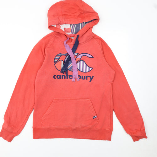 Canterbury Women's Red Hoodie Size 8 Pullover Logo Uglies Collection
