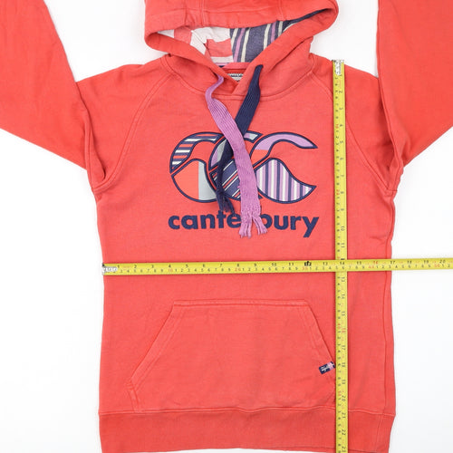 Canterbury Women's Red Hoodie Size 8 Pullover Logo Uglies Collection
