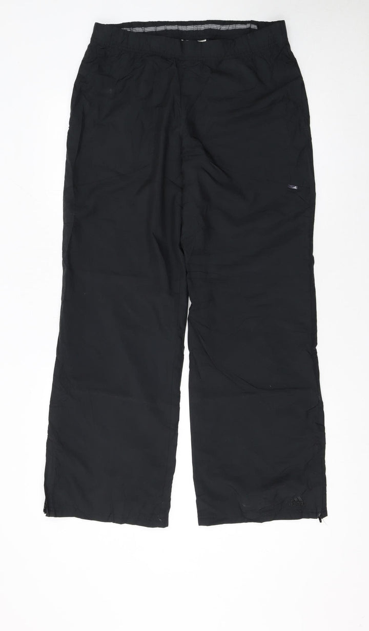 adidas Womens Black Size 12 Walking Trousers Lightweight Activewear