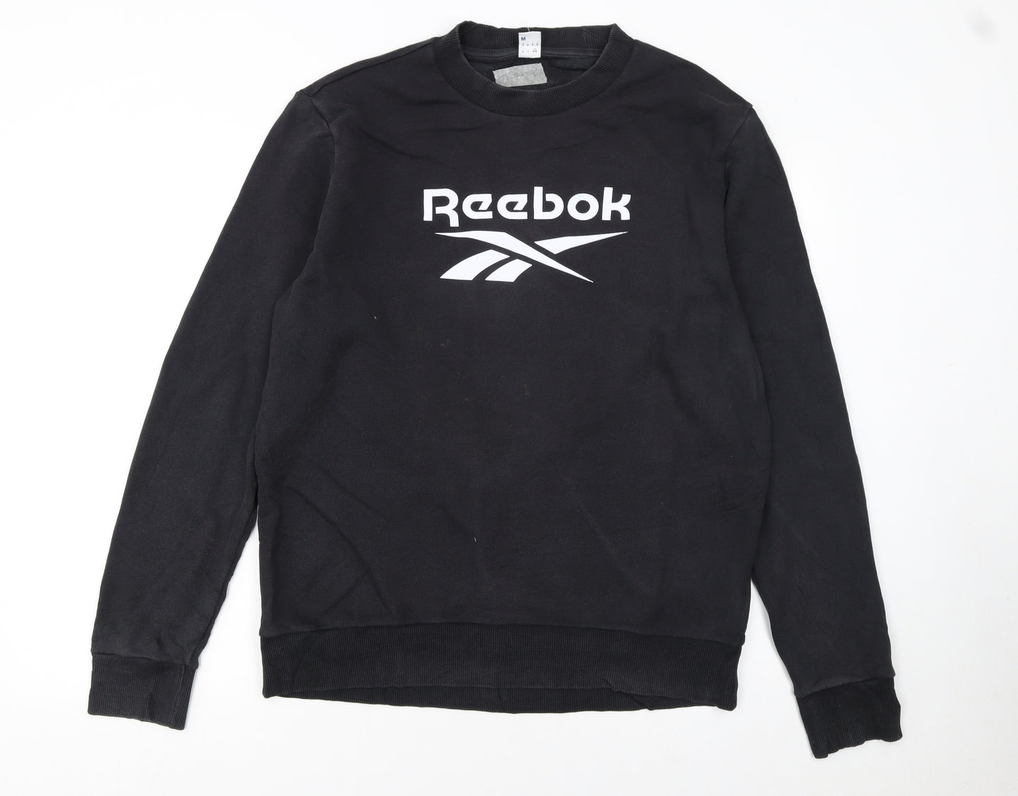 Reebok Men's Black Crew Neck Sweatshirt Size M Cotton Blend