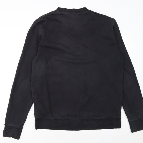 Reebok Men's Black Crew Neck Sweatshirt Size M Cotton Blend