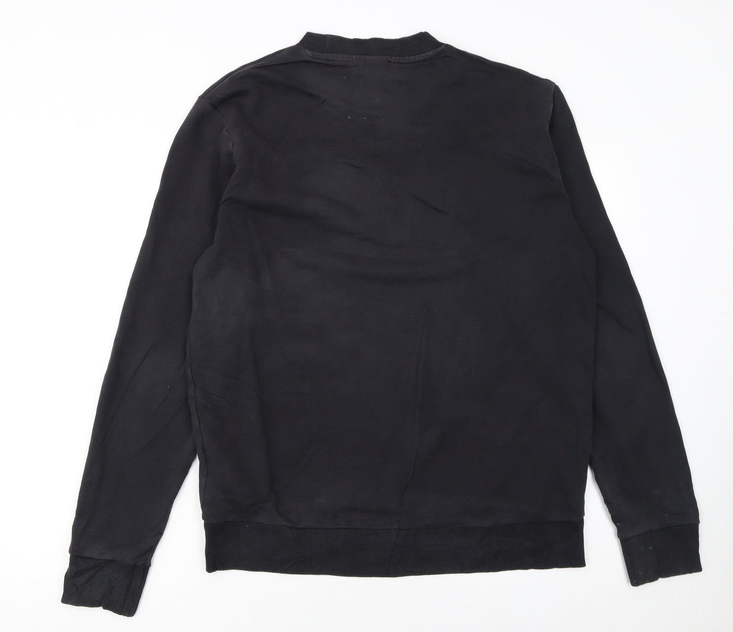 Reebok Men's Black Crew Neck Sweatshirt Size M Cotton Blend