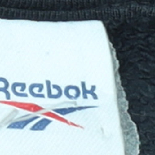 Reebok Men's Black Crew Neck Sweatshirt Size M Cotton Blend